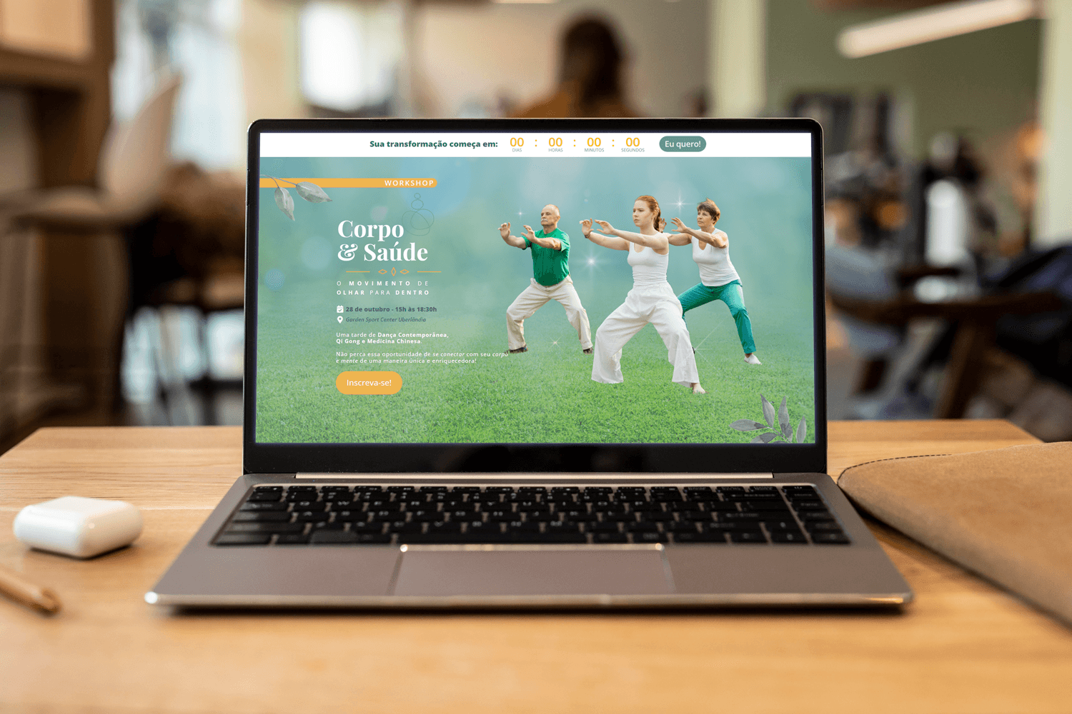 landing page Corpo-e-Saude