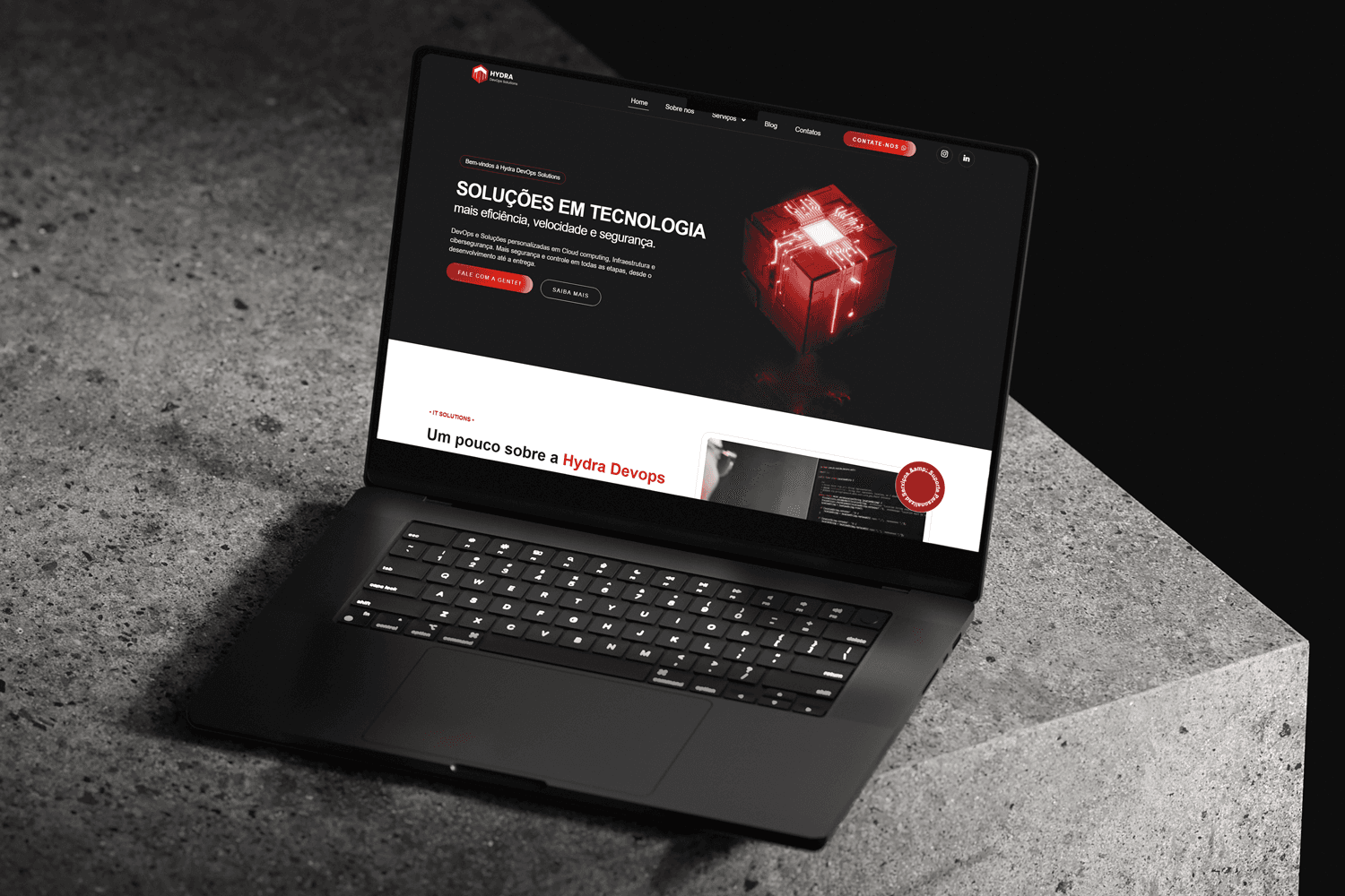 site profissional de tecnologia Hydra-Devops